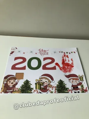 Atividade de Natal com Carimbo de Mãozinha 2025 - foto 6 de 7
