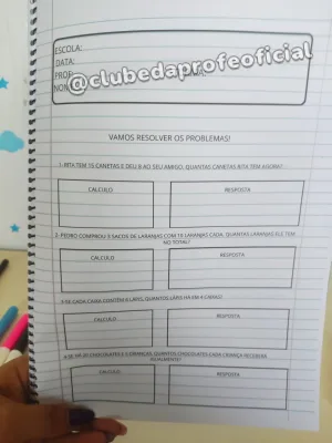 Apostila de Problemas Matemáticos: 1º e 2º Ano