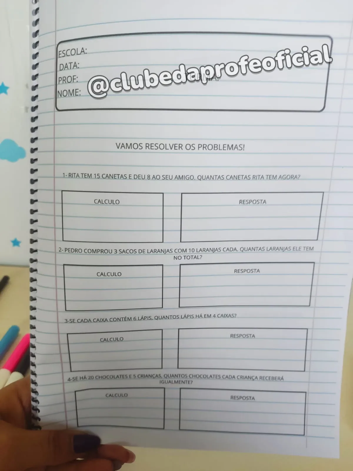 Apostila de Problemas Matemáticos: 1º e 2º Ano - foto 1 de 6