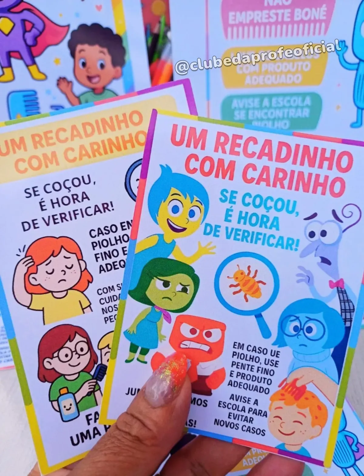Cartões de Cuidados contra o Piolho - foto 1 de 3