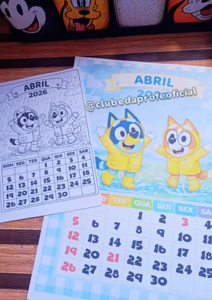 Calendário Bluey 2026 - foto 10 de 10