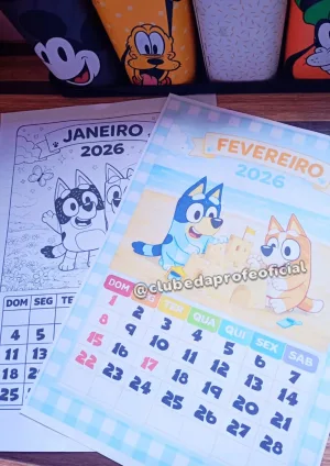 Calendário Bluey 2026 - foto 2 de 10