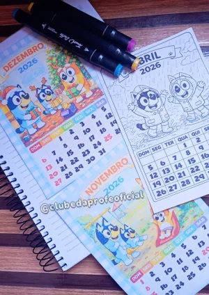 Calendário Bluey 2026 - foto 7 de 10