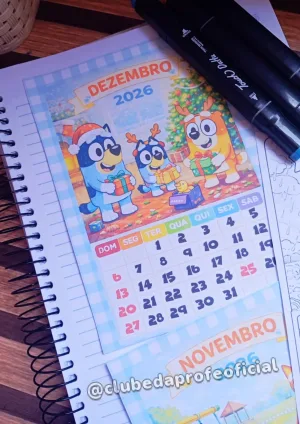 Calendário Bluey 2026 - foto 9 de 10