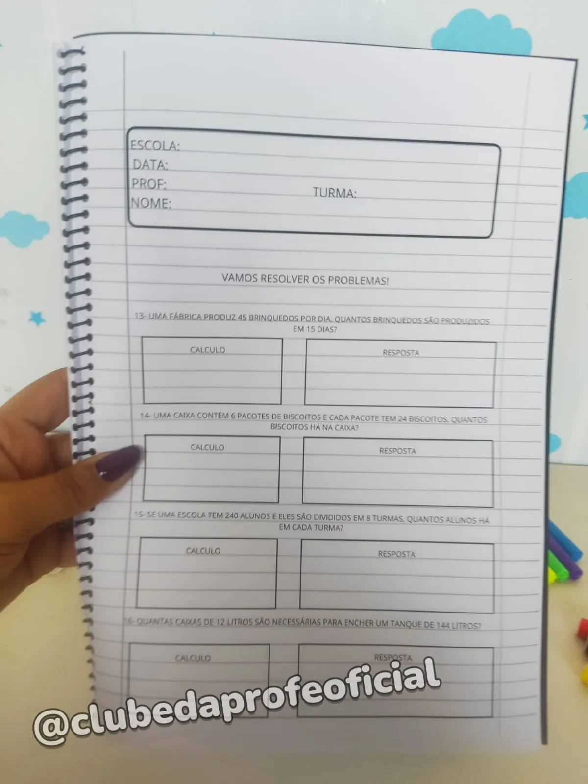 Apostila de Problemas Matemáticos: 4º Ano - foto 1 de 5