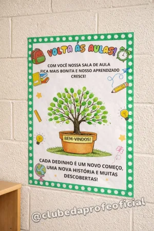 Painel e Atividade Carimbo de Dedinhos: Volta às Aulas - foto 2 de 4