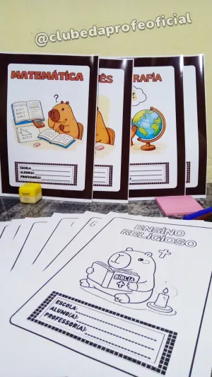 Capas de Caderno Tema Capivara
