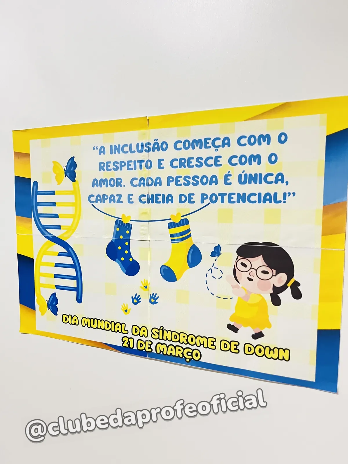 Painel e Luva Dia Mundial da Síndrome de Down - foto 1 de 9