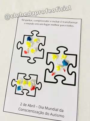 Atividade Dia do Autismo: Arte com Papel Crepom - foto 2 de 4