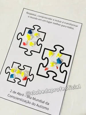 Atividade Dia do Autismo: Arte com Papel Crepom