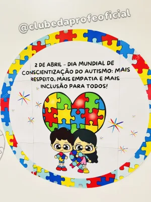 Painel Redondo do Autismo para Pintar - foto 5 de 6
