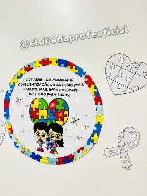 Painel Redondo do Autismo para Pintar - foto 6 de 6