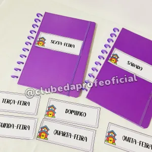 Etiquetas Organizadoras Semanais