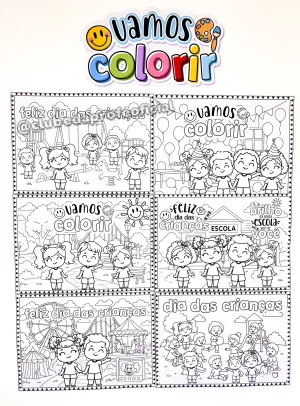 Painéis para Colorir: Dia das Crianças
