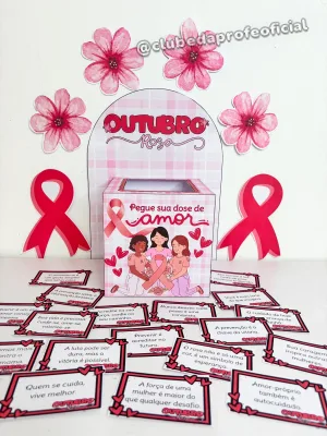 Caixa Motivacional Outubro Rosa
