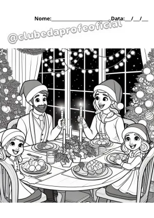 Caderno de Colorir Ceia de Natal