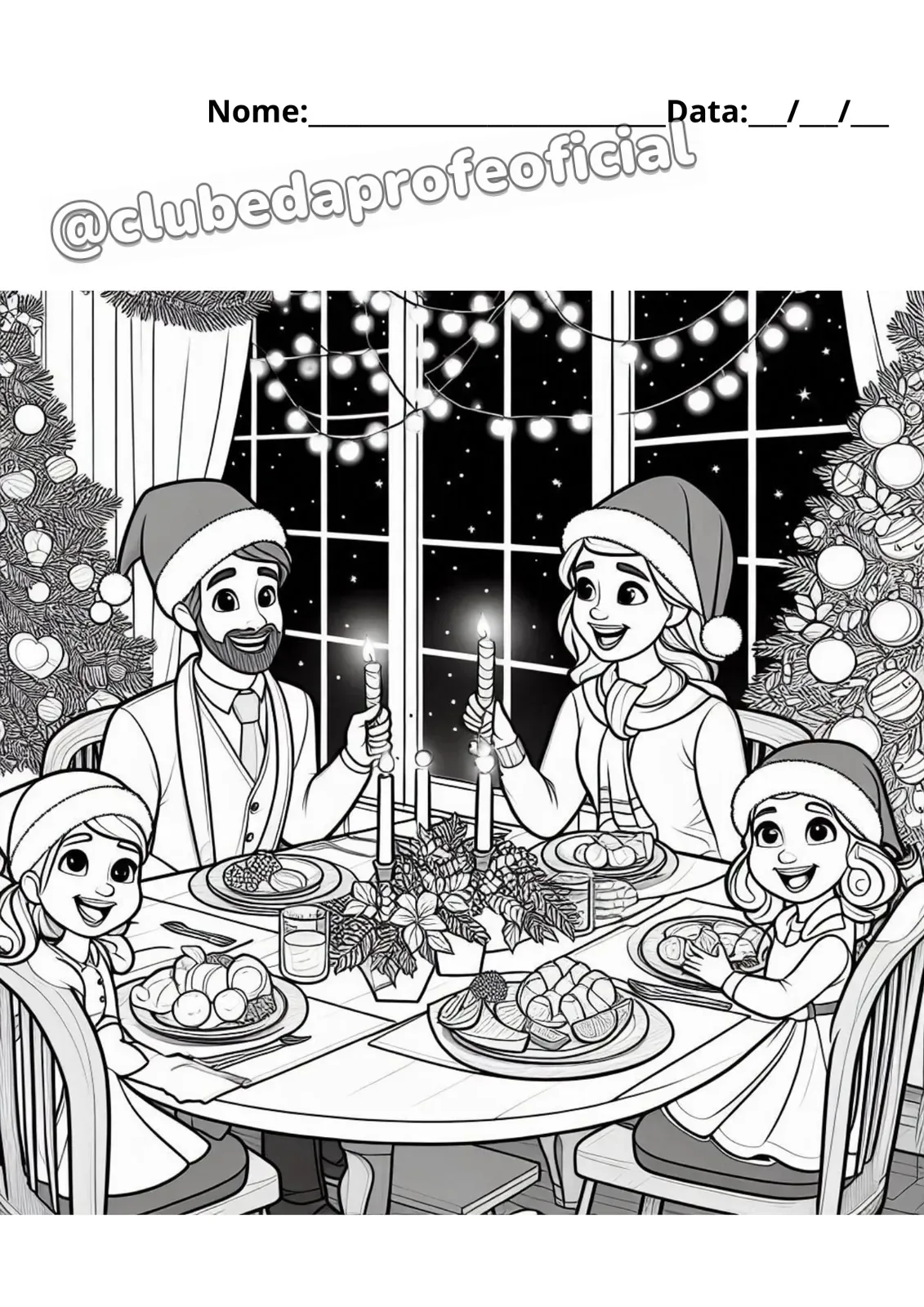 Caderno de Colorir Ceia de Natal - foto 1 de 6