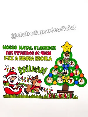Painel Natalino Rostinhos da Escola