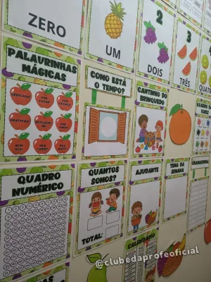 Kit Sala de Aula Tema Frutas