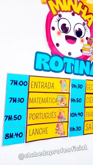 Painel de Rotina Escolar Capivara - foto 3 de 8