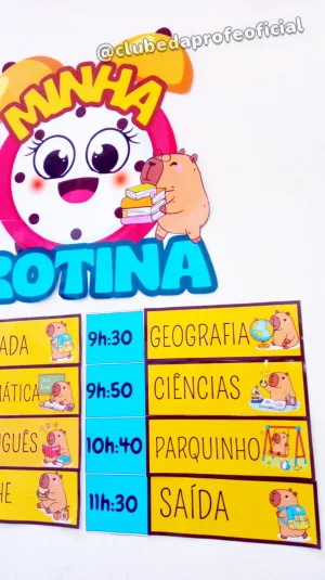 Painel de Rotina Escolar Capivara - foto 6 de 8