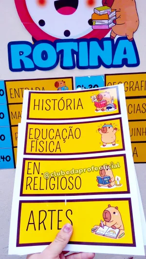 Painel de Rotina Escolar Capivara - foto 4 de 8