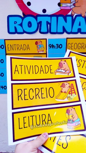 Painel de Rotina Escolar Capivara - foto 7 de 8