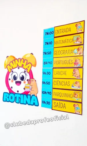 Painel de Rotina Escolar Capivara - foto 5 de 8
