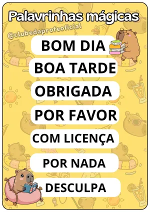 Kit Decoração e Rotina de Sala Tema Capivara - foto 12 de 16