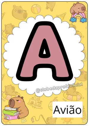 Kit Decoração e Rotina de Sala Tema Capivara