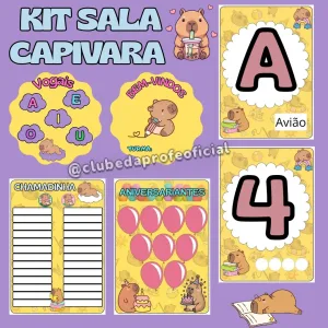 Kit Decoração e Rotina de Sala Tema Capivara - foto 16 de 16