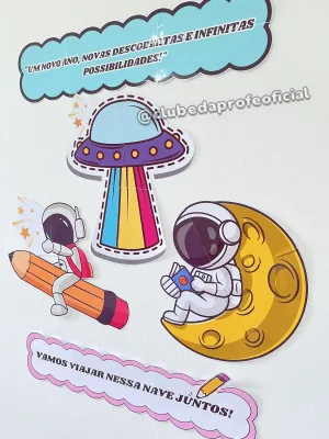 Painel Volta às Aulas Tema Astronauta - foto 7 de 7