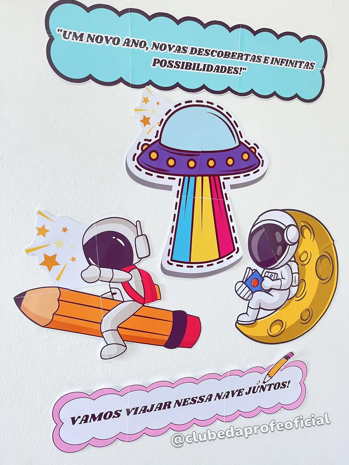 Painel Volta às Aulas Tema Astronauta - foto 1 de 7