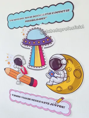 Painel Volta às Aulas Tema Astronauta - foto 2 de 7