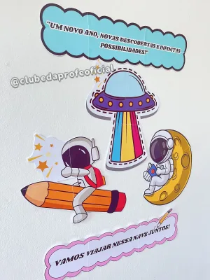 Painel Volta às Aulas Tema Astronauta - foto 6 de 7
