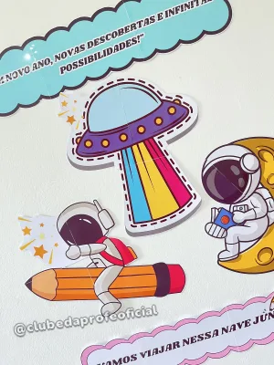 Painel Volta às Aulas Tema Astronauta - foto 5 de 7