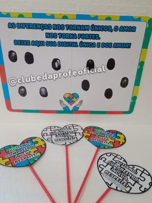 Painel e Plaquinhas: Conscientização do Autismo