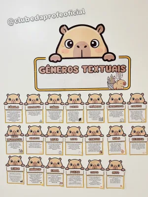 Painel de Gêneros Textuais Tema Capivaras - foto 8 de 9