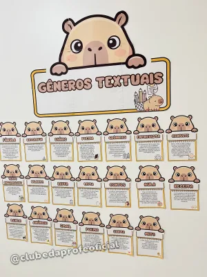 Painel de Gêneros Textuais Tema Capivaras - foto 3 de 9