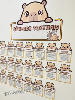Painel de Gêneros Textuais Tema Capivaras - foto 7 de 9