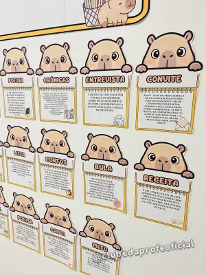 Painel de Gêneros Textuais Tema Capivaras - foto 6 de 9