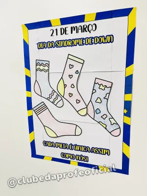 Painel Interativo Meias para o Dia da Síndrome de Down