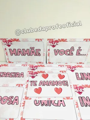 Plaquinhas de Apresentação de Dia das Mães