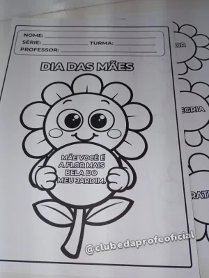 Atividade Interativa Flor do Dia das Mães