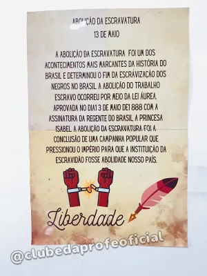Abolição da Escravatura: Cartaz e Atividade - foto 3 de 6