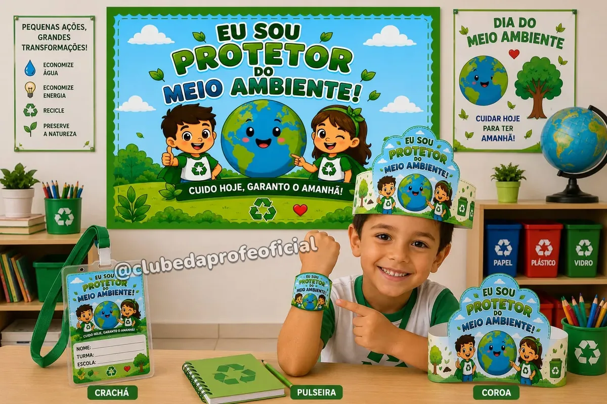 Kit Protetor do Meio Ambiente: Painéis e Lembrancinhas - foto 1 de 6