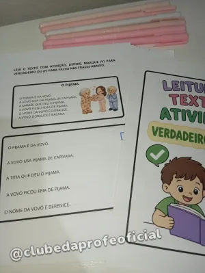 Leitura de Textos e Atividades: Verdadeiro ou Falso - foto 6 de 8