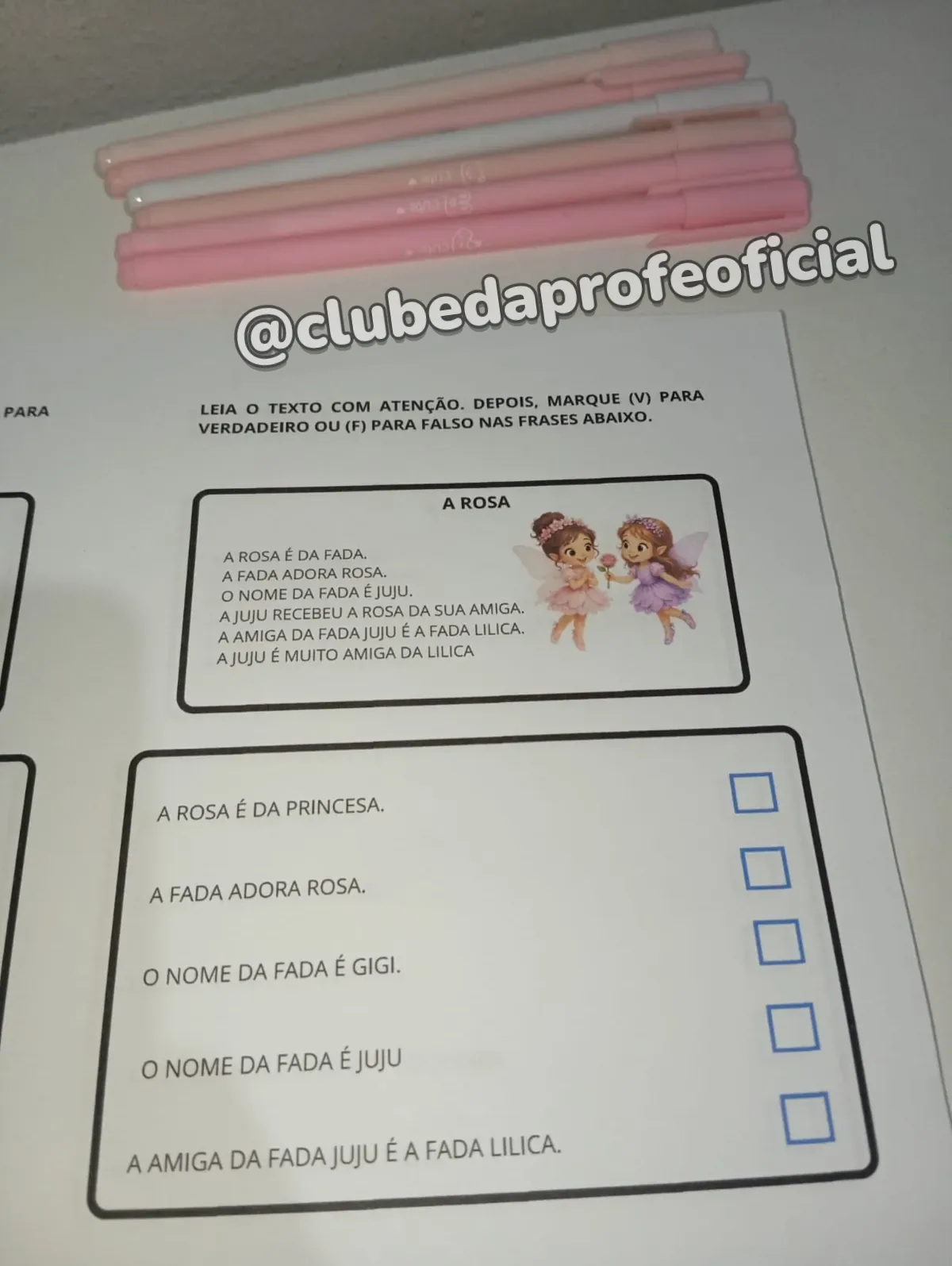 Leitura de Textos e Atividades: Verdadeiro ou Falso - foto 1 de 8