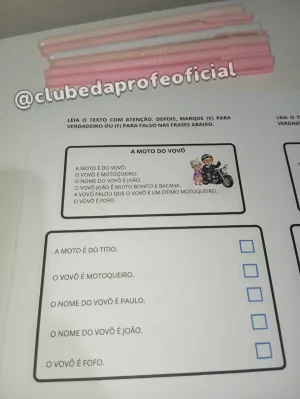 Leitura de Textos e Atividades: Verdadeiro ou Falso - foto 3 de 8