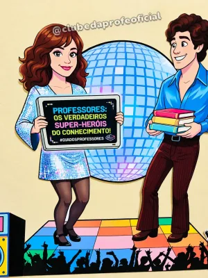 Painel Dia dos Professores Tema Anos 80 - foto 4 de 5